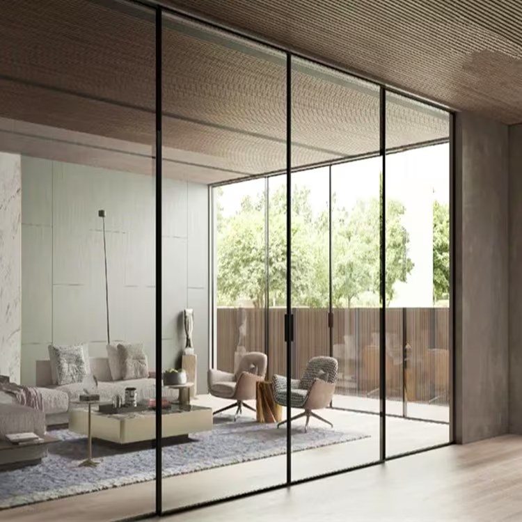 Glass door finish
